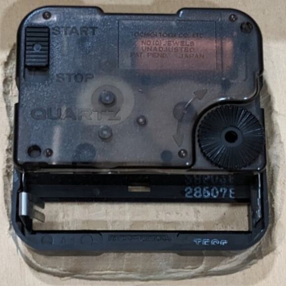 Live Edge wood clock with wood burned cougar - Picture 2 of 3